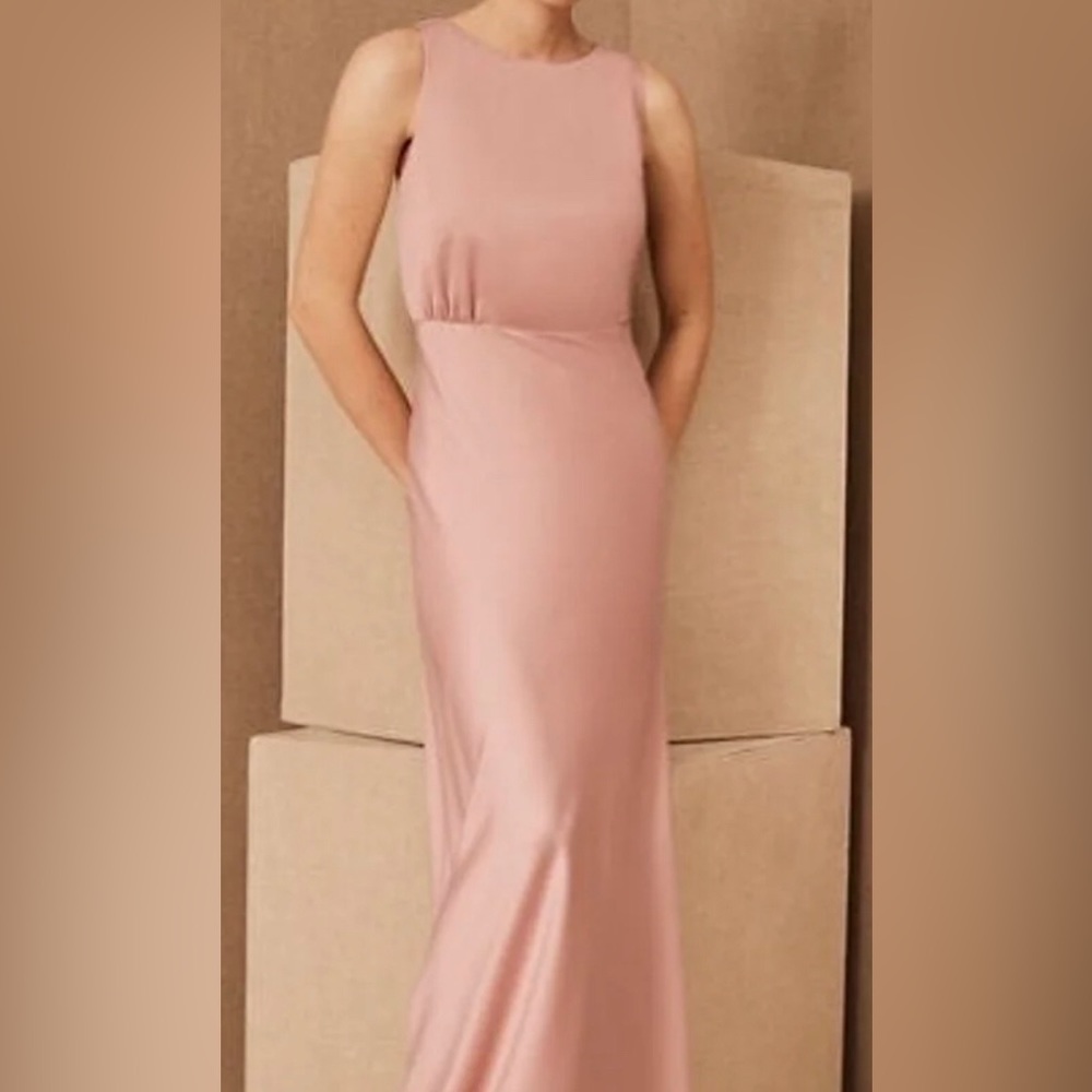 Long sleeveless dress by BHLDN. SIZE 10 in mauve